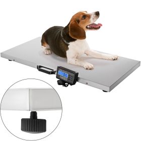 VEVOR 880Lbs x 0.2Lbs Livestock Scale Shipping Scales Large Platform 40.6x20.9Inch Stainless Steel Vet Scale Industrial Floor Scale Large Animal