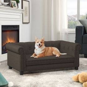 Elegant rectangular pet bed for small and medium-sized dogs, durable elevated dog sofa bed, comfortable dog sofa (Color: as Pic)